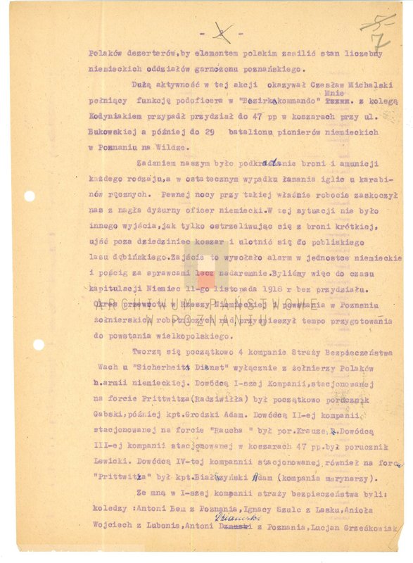 Obraz 18 z jednostki "Relacje i wspomnienia dotyczące powstania wielkopolskiego: 1. Poznań, część ll /autorzy relacji od G - M/."