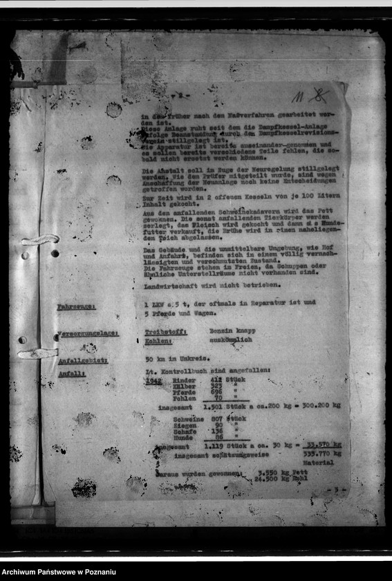 Obraz 15 z jednostki "Errichtung von Tierkörperbeseitigungsanstalten, hier: Posen"