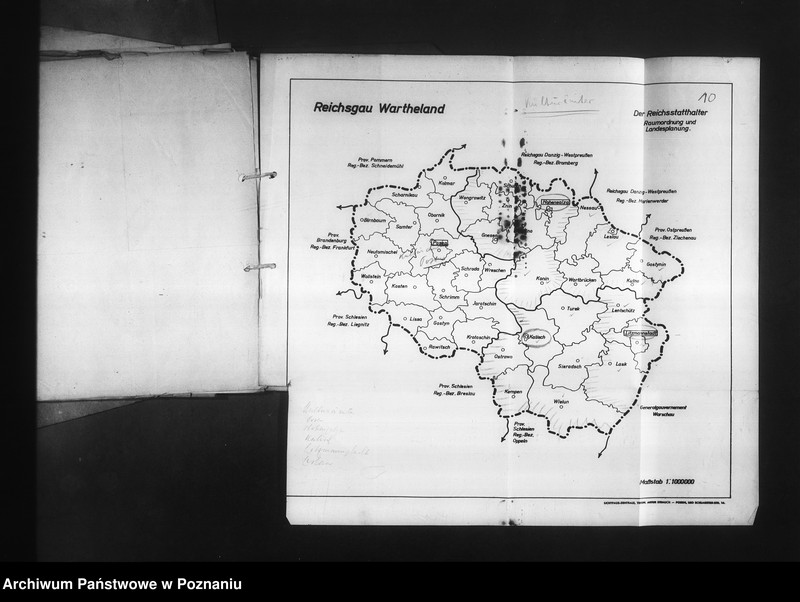 Obraz 14 z jednostki "Zasięg terytorialny urzędów i instytucji na terenie tak zwanego Kraju Warty"