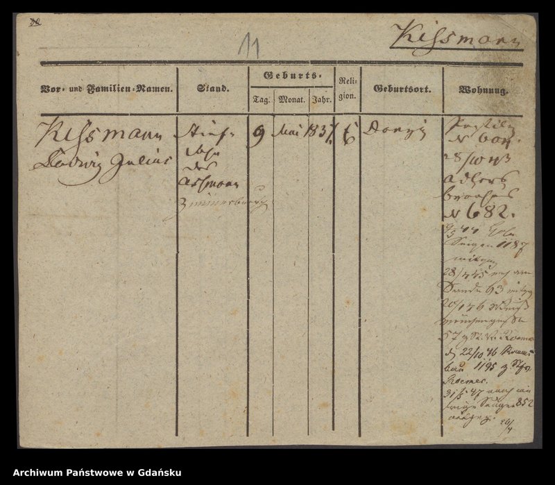 image.from.unit.number "Karty meldunkowe: Kismann - Kjerumgaard"