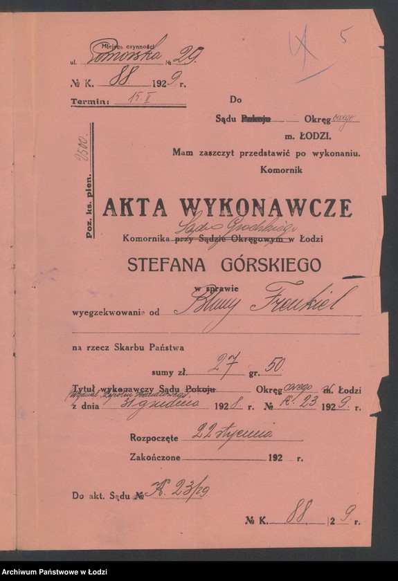 Obraz 7 z jednostki "Blima Frenkiel- sprzedaż towarów bawełnianych"