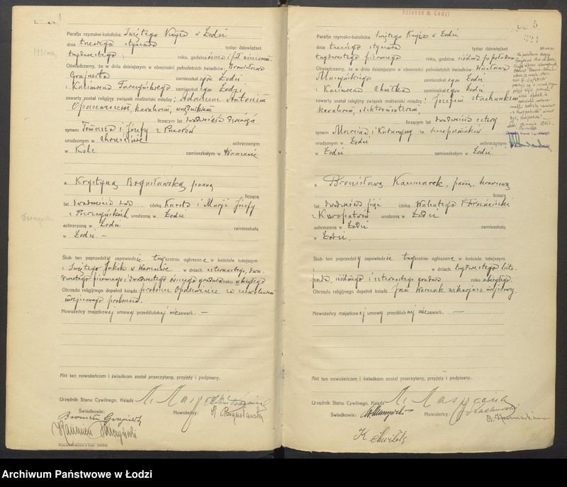 Obraz 5 z jednostki "Akta małżeństw"