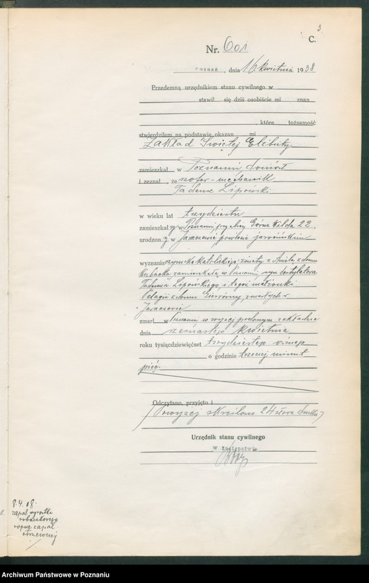 Obraz 5 z jednostki "Księga miejscowa zgonów tom II [Rejestr główny zgonów]"