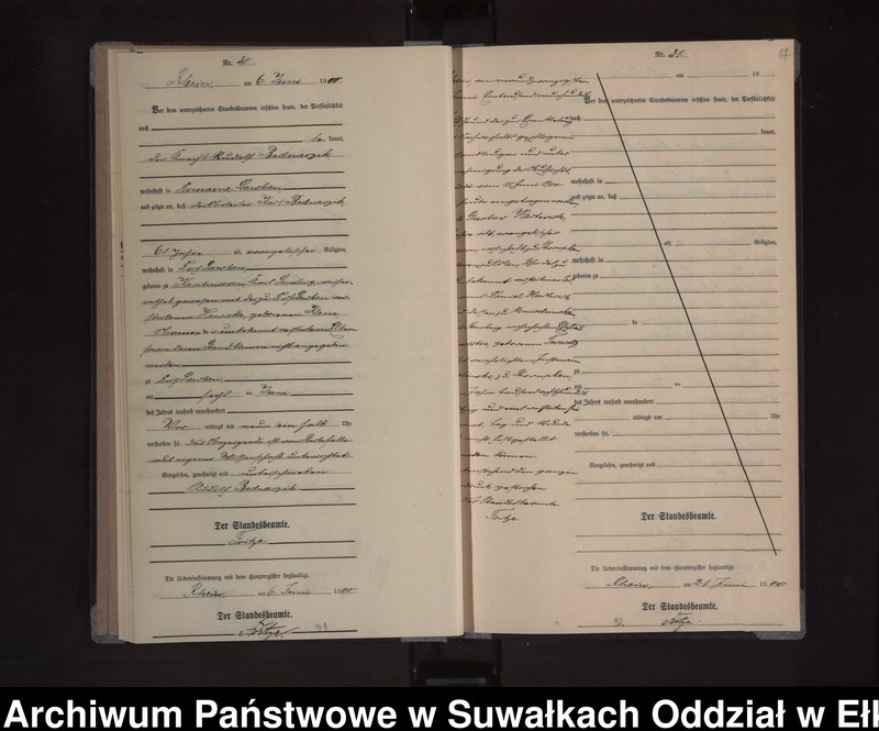 image.from.unit.number "Sterbe-Neben-Register des Königlichen Preussischen Standes-Amtes Orlen Kreis Loetzen"