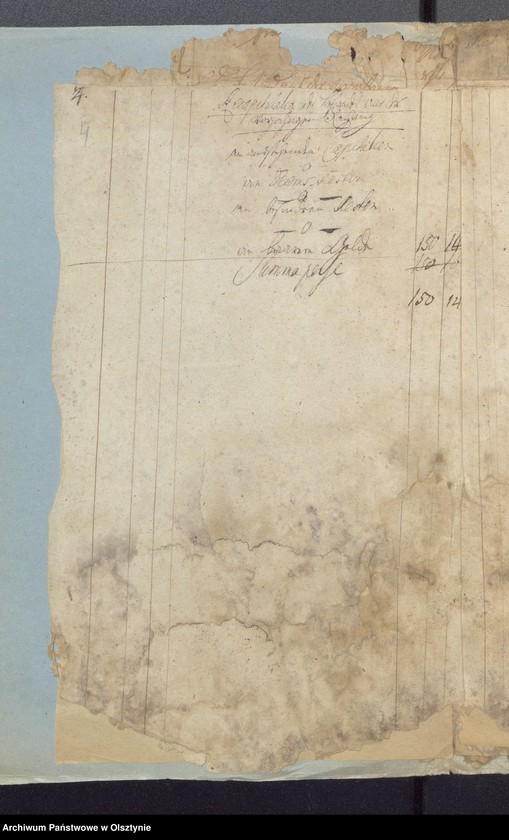 image.from.unit.number "Passenheimsche Stadt Kirchen Rechnung über Einnahme und Ausgabe"