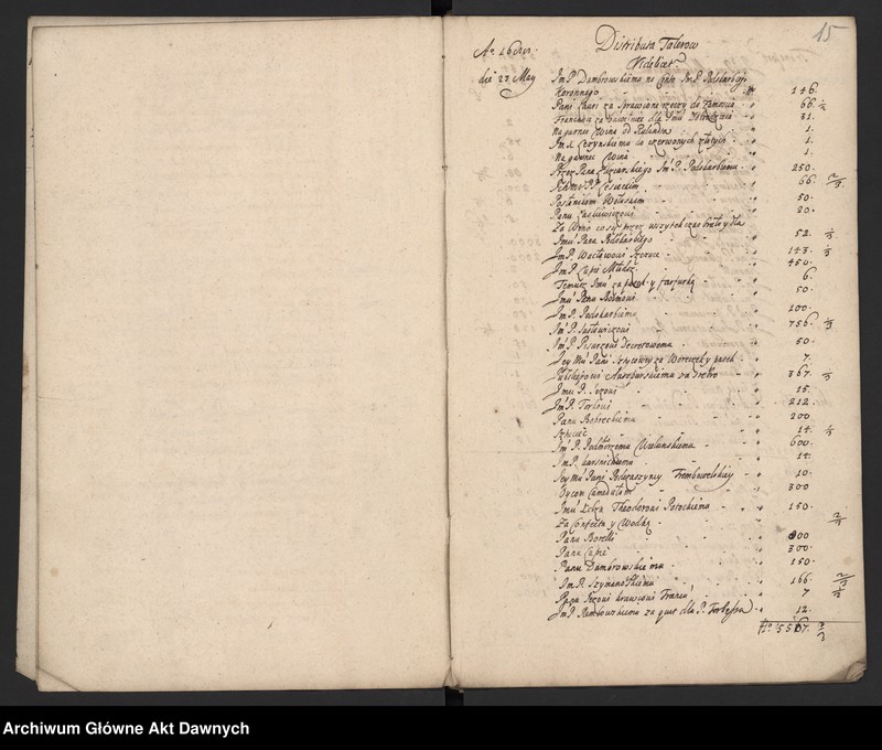 image.from.unit.number "Rozliczenie różnych wydatków z mennicy i wypłat na wojsko."