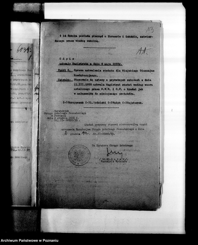 Obraz 16 z jednostki "Męskie Gimnazjum Koedukacyjne- Międzychód"