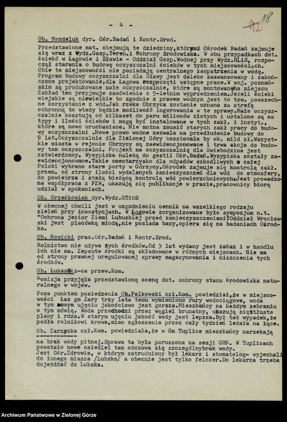 image.from.unit.number "Protokóły z posiedzeń Komisji Zdrowia, Spraw Socjalnych i Ochrony Środowiska Wojewódzkiej Rady Narodowej w Zielonej Górze"