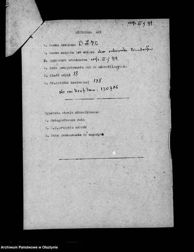 image.from.unit.number "Nachweisung des ausgesäten Sommergetreides in den zur Administration Steinort gehörigen Vorwerken"