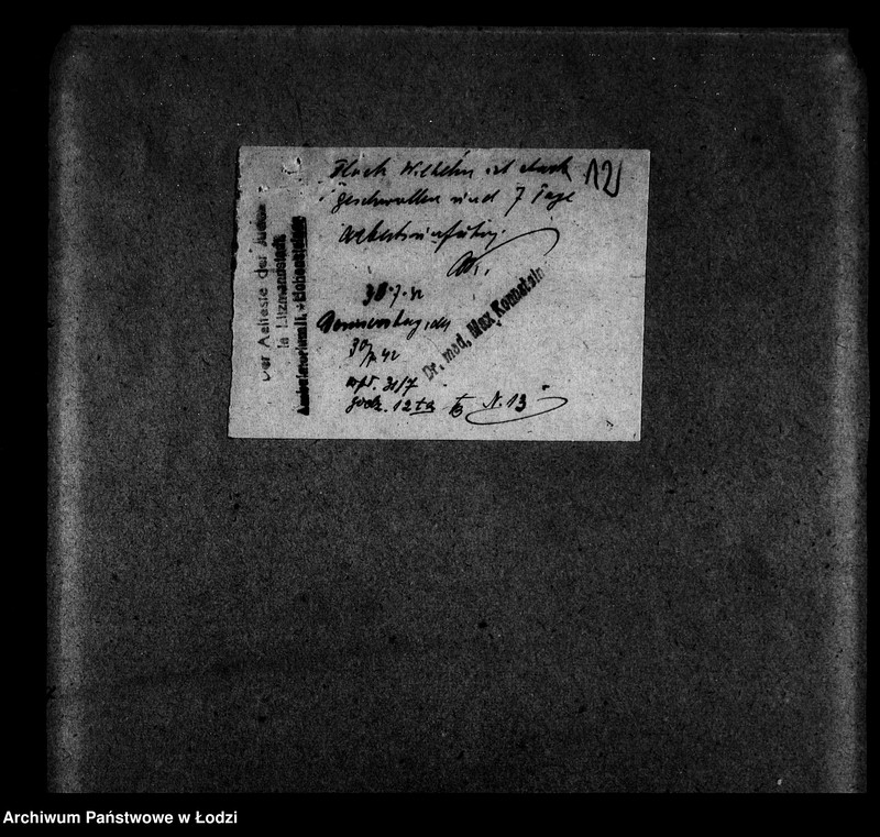 Obraz 15 z jednostki "I Ordnungsdienst [Zasiłki chorobowe dla pracowników wydziału, listy pracowników, zaświadczenia lekarskie]"