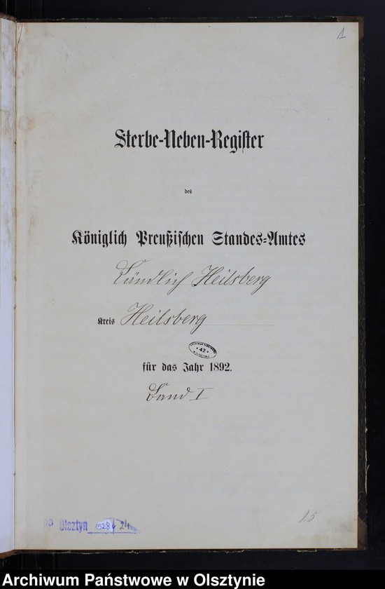 image.from.unit.number "Sterbe-Neben-Register Tom I,Nr 1 - 100"