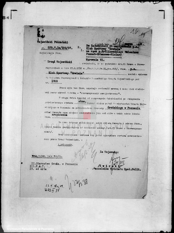 Obraz 20 z jednostki "Klub Sportowy,,Urwinia" Poznań -Urbanowo-Winiary"