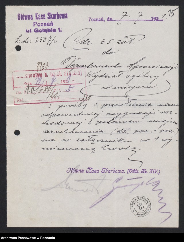 Obraz 14 z jednostki "[Wyniki oszacowania plonów roślin okopowych w Księstwie Poznańskim w roku 1919] i Rozporządzenie dotyczące stwierdzenia powierzchni zasiewów w roku 1920"