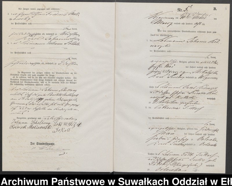 image.from.unit.number "Heiraths-Haupt-Register des Königlich Preussischen Standes-Amtes Guszianka Kreis Sensburg"