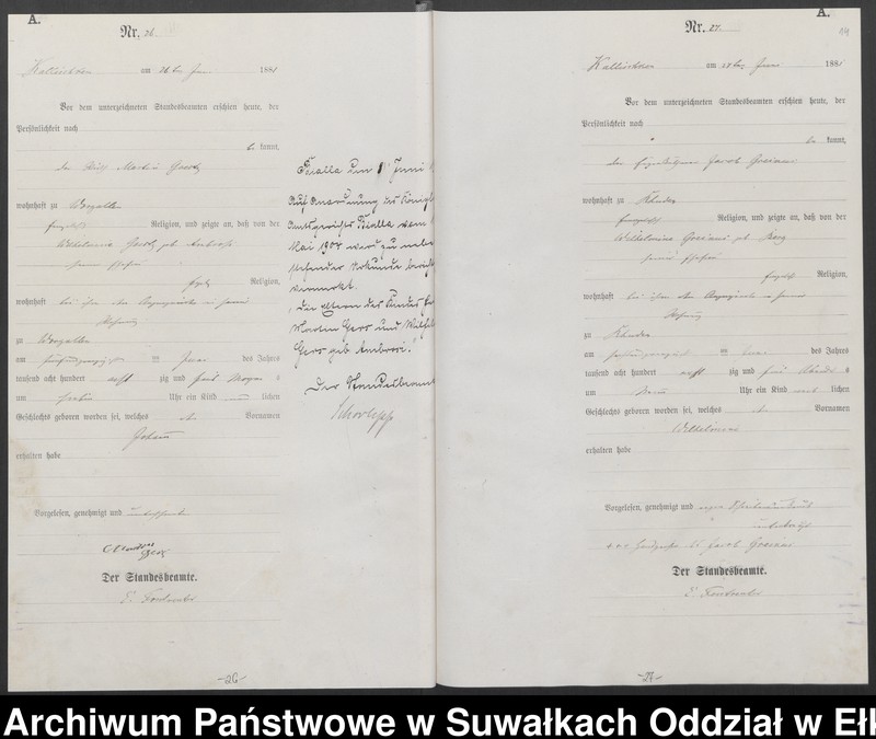 image.from.unit.number "[Geburts-Haupt-Register des Königlich Preussischen Standes-Amtes Kallischken Kreis Johannisburg]"