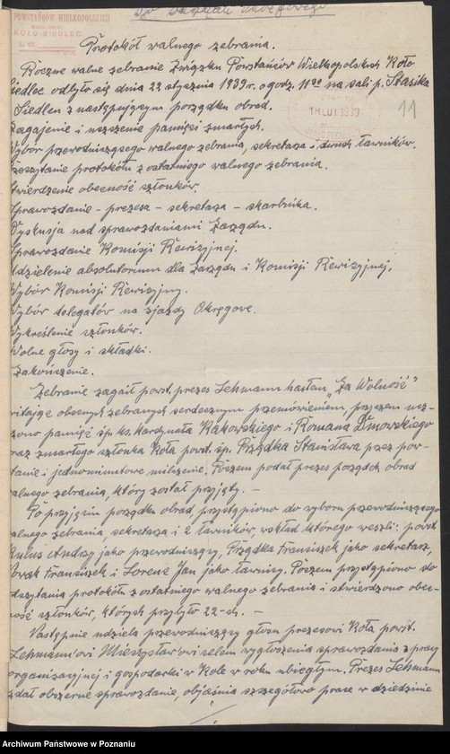 Obraz 16 z jednostki "Siedlce, powiat Wolsztyn - akta koła."