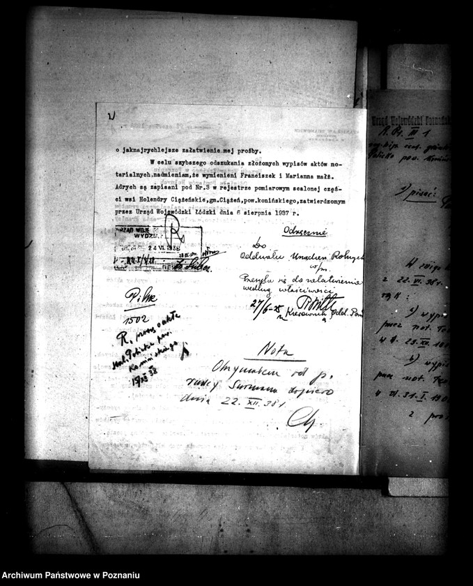 Obraz 6 z jednostki "Regulacja hipoteczna scalonych gruntów wsi Policko powiatu konińskiego"