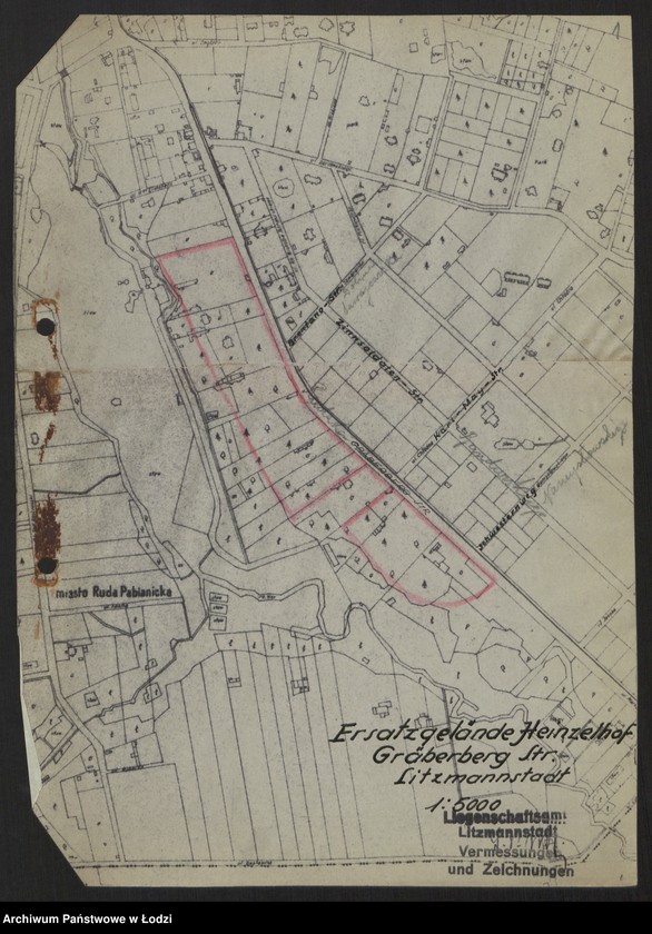 Obraz 3 z jednostki "Ruda Pabianicka Ersatzgelände Heinzelhof Gräberberg Strasse Litzmannstadt"