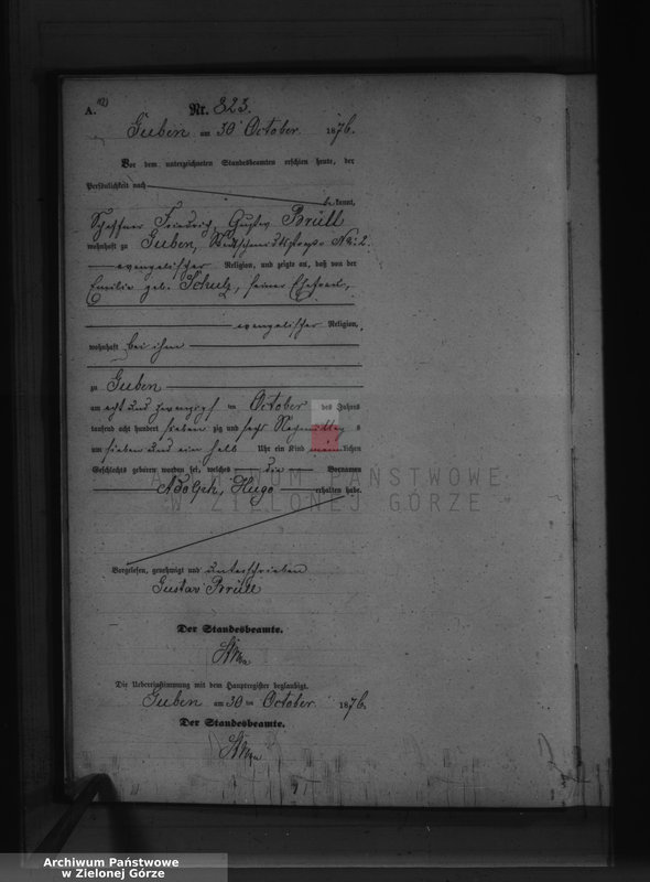 image.from.unit.number "Geburts-Neben-Register, Band III von No 812 bis No 980"