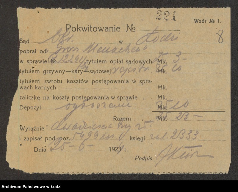 Obraz 10 z jednostki "Menachen Groszz- sprzedaż skór"