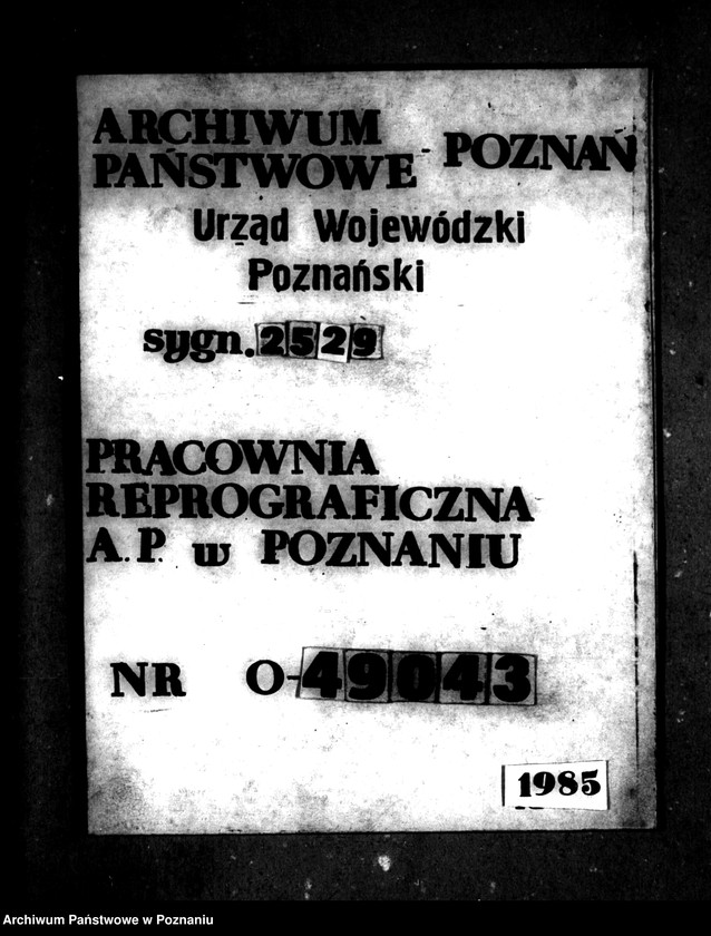 Obraz 1 z jednostki "Majątek Gorzycko Stare powiatu międzychodzkiego wydzielenie zastrzeżonych parcel"
