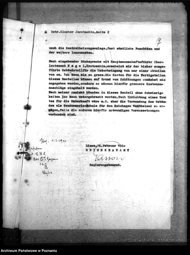 Obraz 11 z jednostki "Gendarmerie - Schule in Kobylin mit Gendarmerie - Abteilung mot. in Jarotschin überholt"