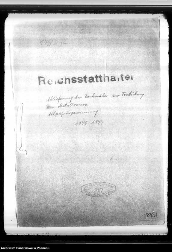 Obraz 4 z jednostki "Ablieferung der Denkmäler zur Verstärkung der Metallreserve. Altpapiergewinnung."
