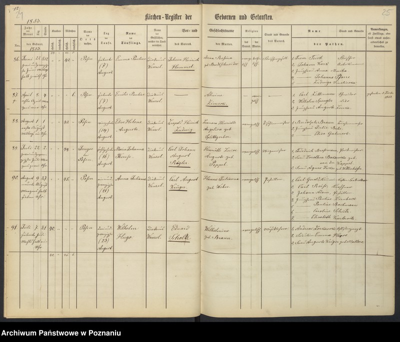 Obraz 15 z jednostki "Verzeichniss der Gebornen und Getauften, Getrauten, Verstorbenen"