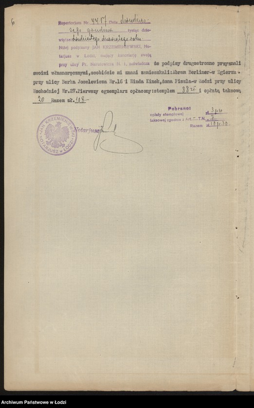 Obraz 8 z jednostki "Abram Berliner, Hinda Kinekowa- Bazar Krawiecki Berlinek i Kinek"