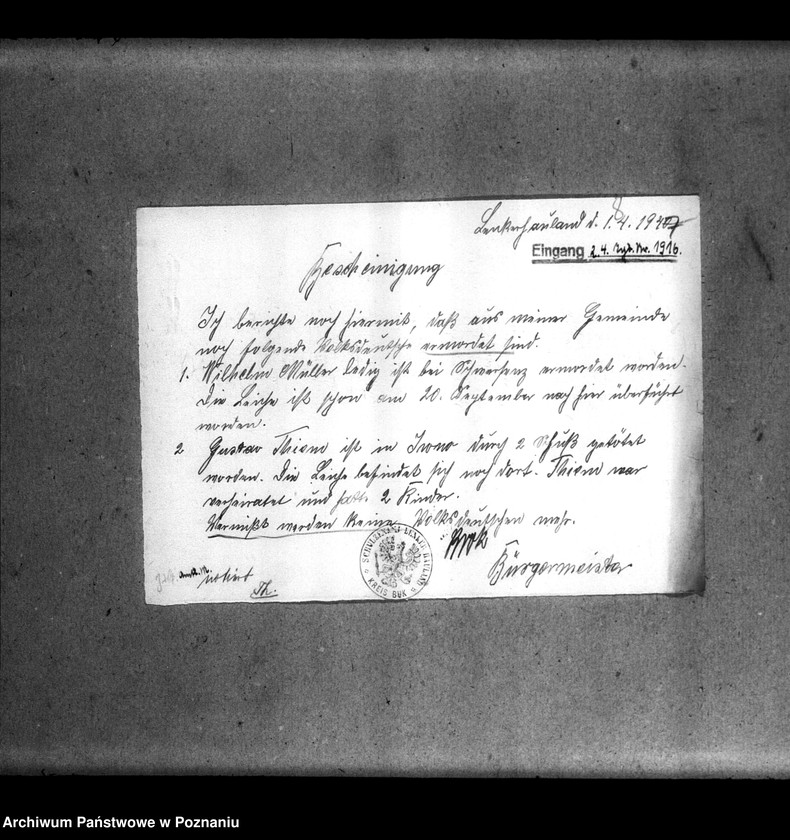 Obraz 12 z jednostki "Amtliche Meldungen Kreis Grätz (Grodzisk)"