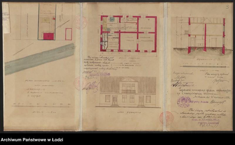 Obraz 5 z jednostki "Plan na urządzenie piekarni należącej do panów: Kubiaka Adama, Kowalczyka Jana i Pawłowskiego Antoniego w domu stanowiącym własność Józefa Kowalczyka we wsi Zygry gmina Krokocice, powiat Sieradzki"