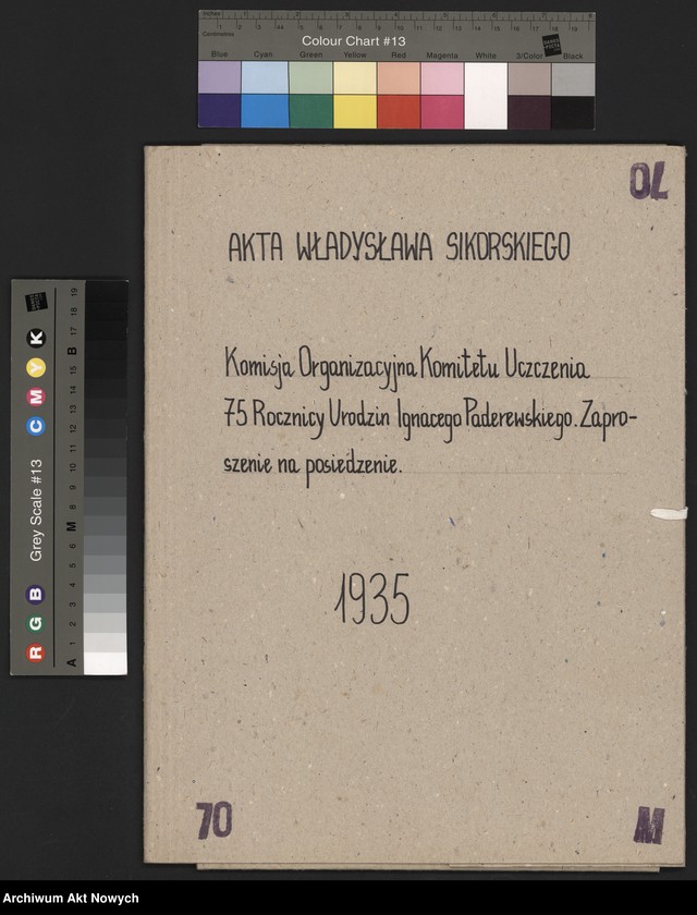 image.from.unit.number "Komisja Organizacyjna Komitetu Uczczenia 75 Rocznicy Urodzin Ignacego Paderewskiego. Zaproszenie na posiedzenie."