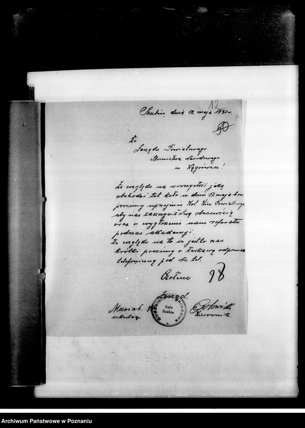 Obraz 15 z jednostki "Korespondencja dotycząca spraw organizacyjnych i personalnych"