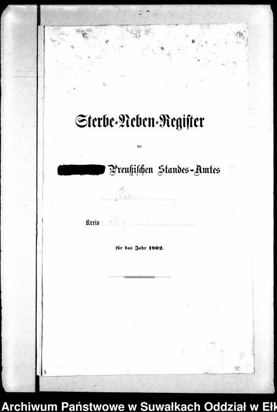 image.from.unit.number "Sterbe-Neben-Register des Preussischen Standes-Amtes Kehlen Kreis Angerburg"