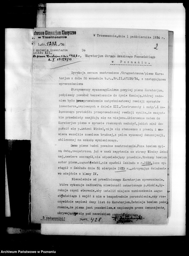 Obraz 5 z jednostki "Państwowe Gimnazjum Klasyczne- Trzemeszno"