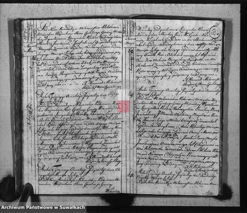 image.from.unit.number "Księga do zapisywania aktów cywilnych zejścia gminy wiżajńskiey, departamentu łomżyńskiego, powiatu kalwaryjskiego"