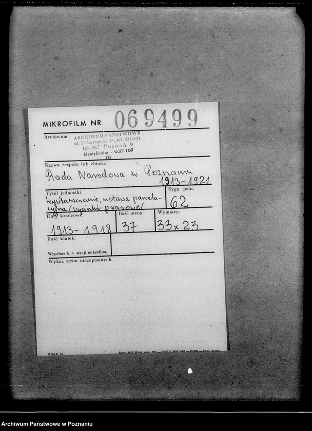 image.from.unit.number "Wywłaszczanie, ustawa parcelacyjna [wycinki prasowe]"
