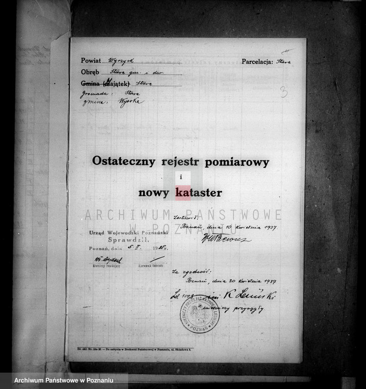 Obraz 7 z jednostki "Ostateczny rejestr pomiarowy majątku Stare powiatu wyrzyskiego"