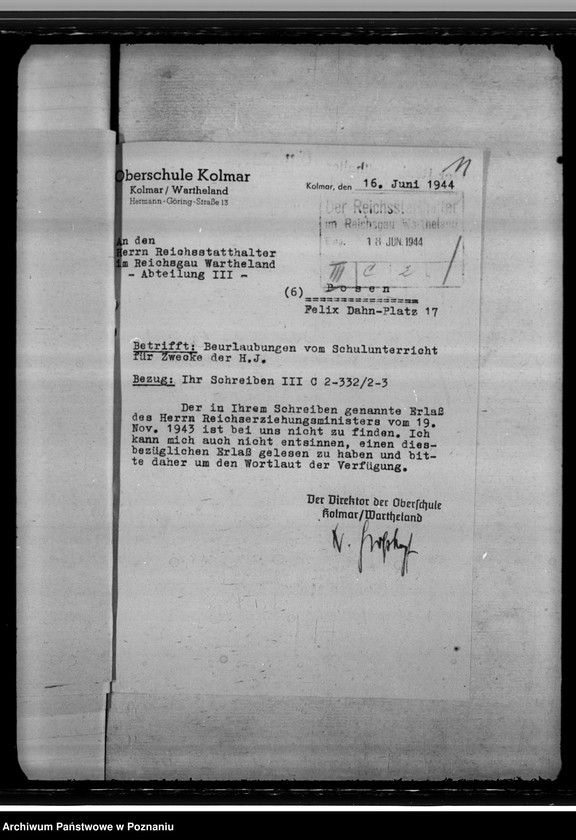 Obraz 15 z jednostki "Oberschule Kolmer (Chodzież)"