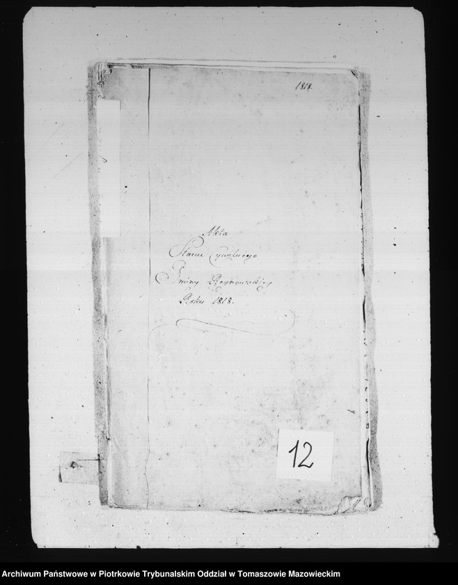 Obraz z jednostki "Akta Stanu Cywilnego Gminy Regnowskiey na Rok 1818"