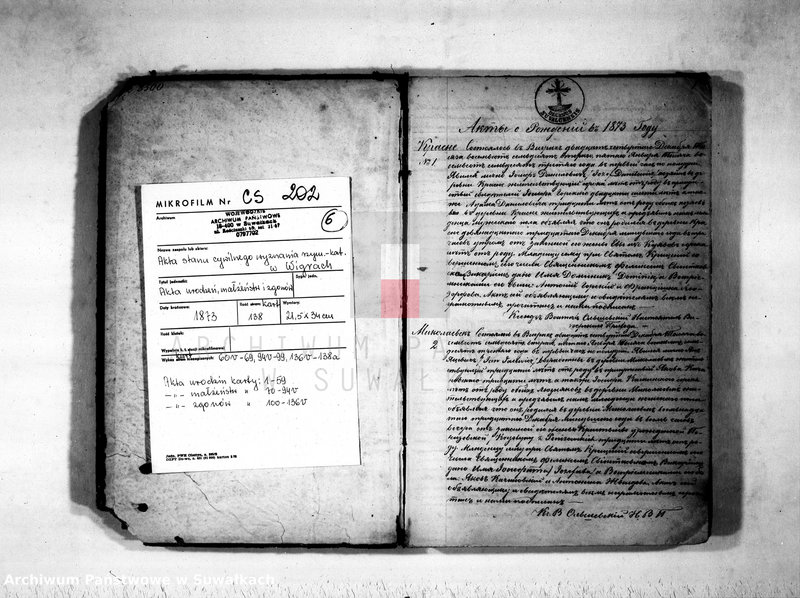 image.from.unit.number "Dublikat aktov o roždenij, brakosočetanij i smerti prichoda Vigry v 1873 godu"