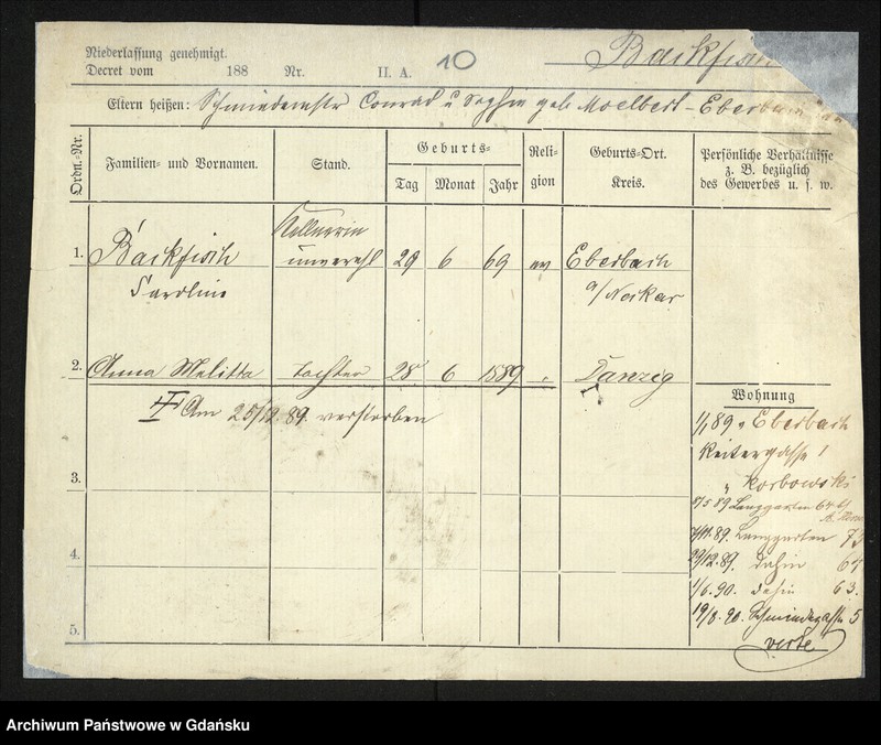 image.from.unit.number "Karty meldunkowe: Baciniewski - Baeck"