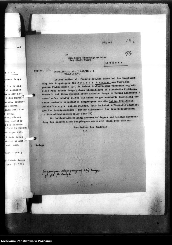 Obraz 18 z jednostki "Frieda Lange - Thorn Lüd (Toruń)"