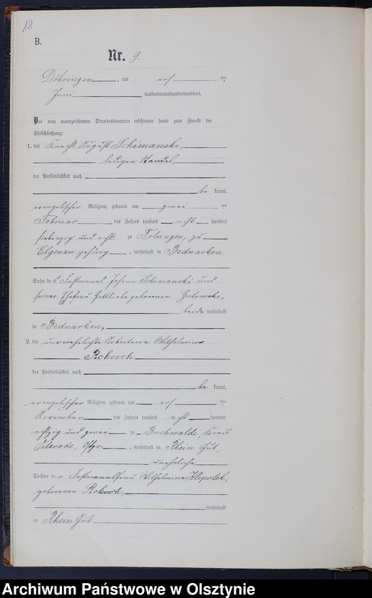 image.from.unit.number "Heiraths-Neben-Register Nr 1 - 19"