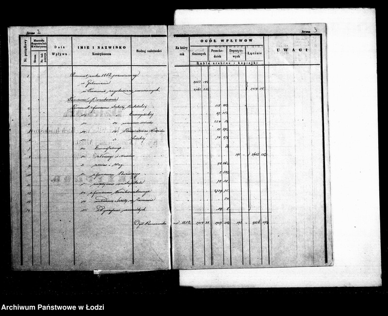 Obraz 6 z jednostki "Dziennik przychodu i wydatku kasy ekonomicznej m. Łodzi na r. 1853"