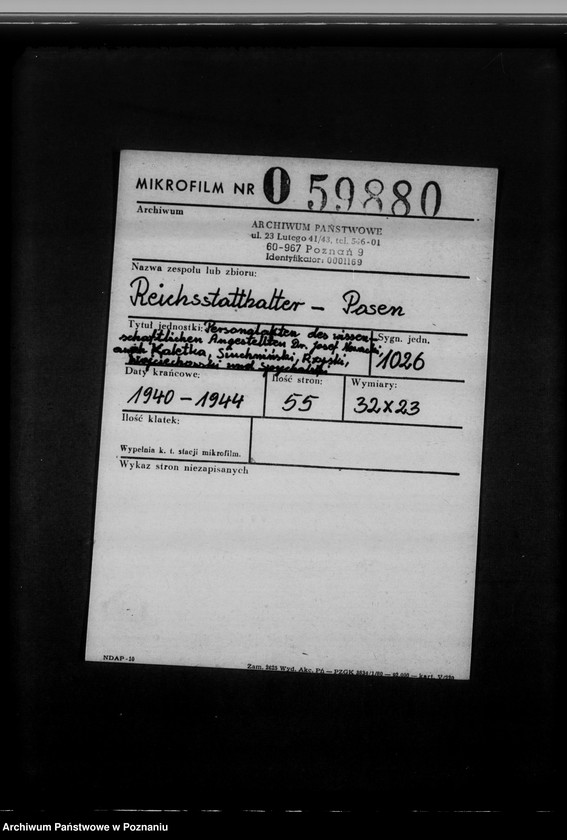 Obraz 2 z jednostki "Personalakten des wissenschaftlichen Angestellten Dr. Josef Nowacki, auch Kaletka, Siuchniński, Rzyski, Wojciechowski und Spychalski"