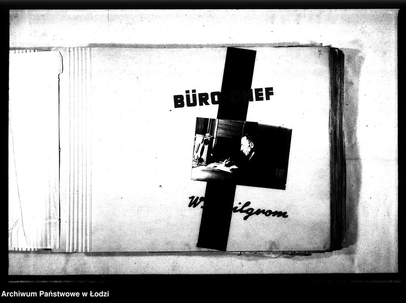 Obraz 10 z jednostki "[Album Arbeisamtu - Wydziału Pracy. Pracownicy wydziałów, graficzne przedstawienie schematu organizacji, używane druki, objaśnienia historyczne, rozbiórki domów]"