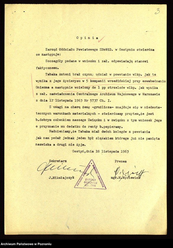 Obraz 18 z jednostki "Życiorysy powstańców wielkopolskich: T - tom l /Tabaka Antoni - Tomczak Franciszek/."