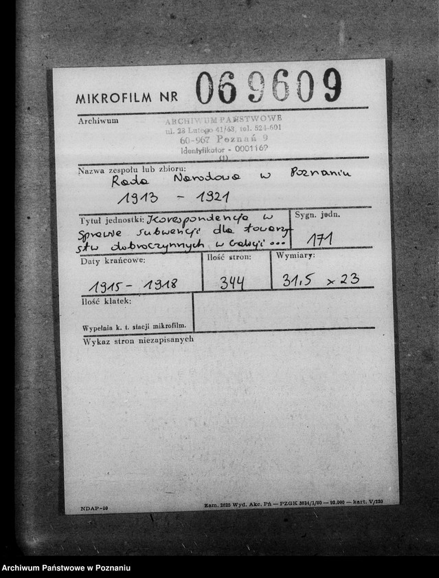 Obraz 2 z jednostki "Korespondencja w sprawie subwencji dla towarzystw dobroczynnych a Galicji oraz pomocy dla bezdomnych."