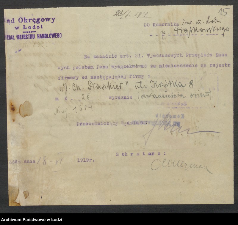 Obraz 17 z jednostki "Izrael Chaim Praszkier- sprzedaż farb"